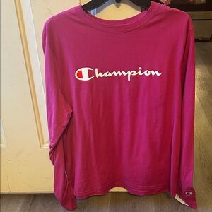 Champion Fuchsia Long Sleeve Tee